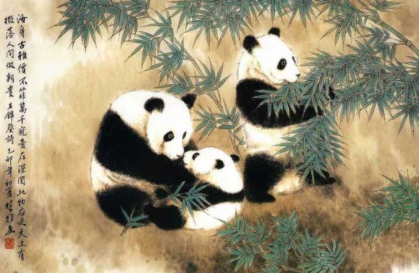 Гохуа китайская живопись тигр