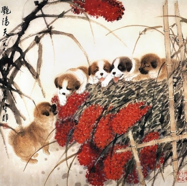 Древняя китайская живопись лошади