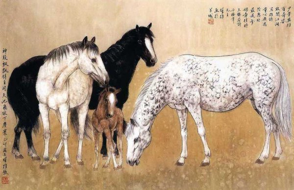 Китайская живопись гохуа обезьяна