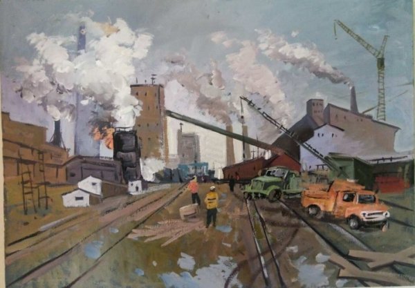 А. Дейнека индустриальные пейзажи