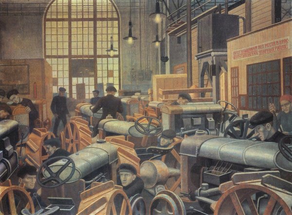 Павел Филонов Тракторная мастерская Путиловского завода