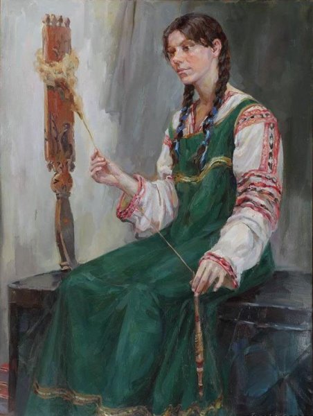 Девушка с веретеном