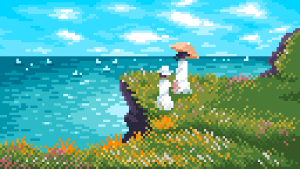 Пиксель море