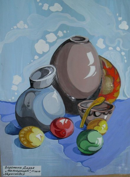 Натюрморт гуашью
