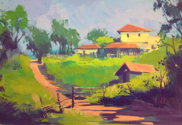 Пиксель арт пейзаж