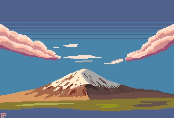 Пиксельный пейзаж