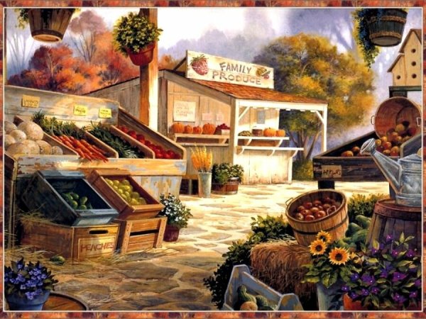Продуктовый магазин в живописи