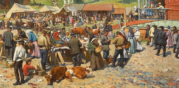 Лиможский рынок картина