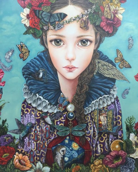 Декоративная композиция портрет