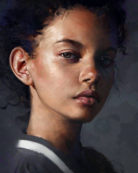 Академический портрет темперой