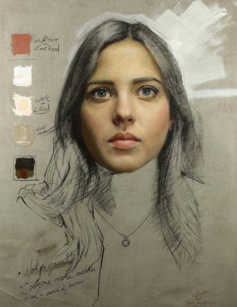 Этапы рисования портрета маслом