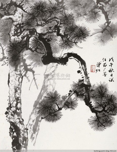 Китайская живопись сосна