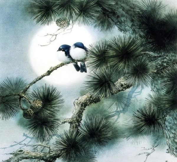 Художник Zeng Xiao Lian птицы и цветы