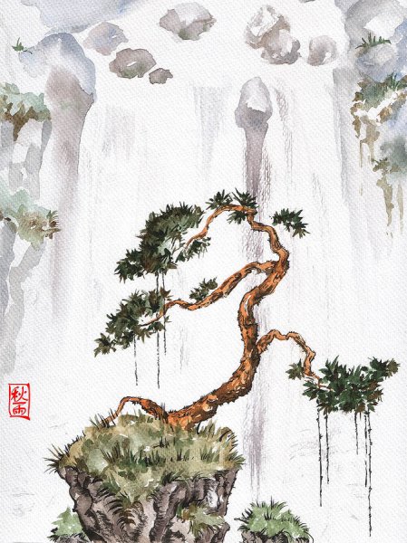 Сосна в японской живописи