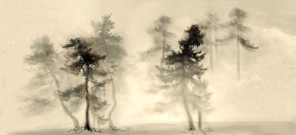 Хасэгава Тохаку Сосновый лес