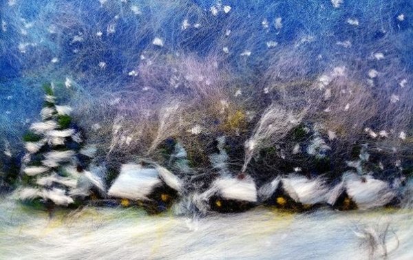 Картины из шерсти