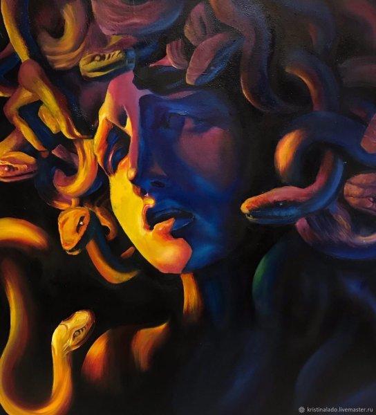 Медуза Горгона маслом