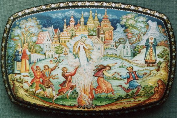 Лаковая миниатюра Мстера Снегурочка