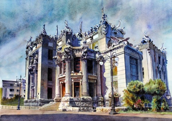 Городские пейзажи в акварелях Киевской художницы Виктории Кравченко.