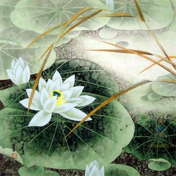 Китайская живопись кувшинки