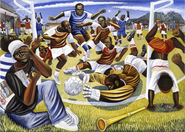 Африканский футбол на картинах