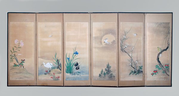 Живопись на японских ширмах