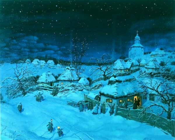 Зимняя ночь в живописи