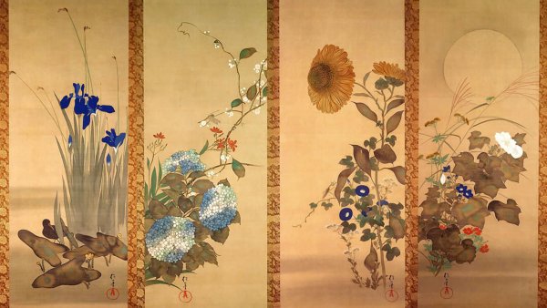 Ширмы Япония Корин Римпа