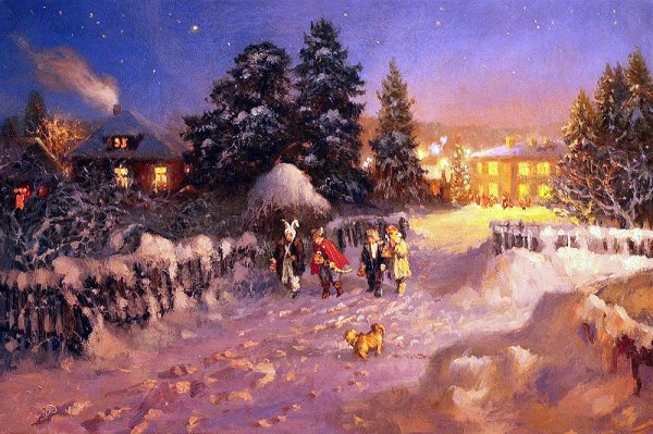 Новогодняя ночь картина Сергей Андрияка