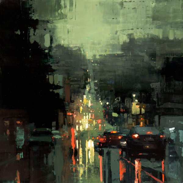 Ночной город картина Джереми Манн
