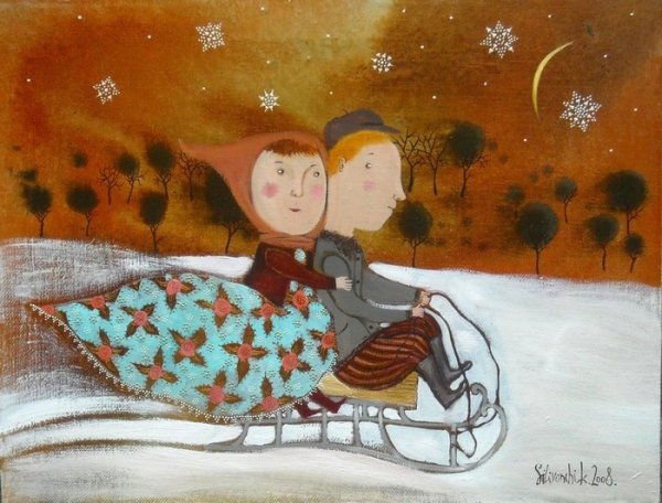 Зимние картины Анны Силивончик