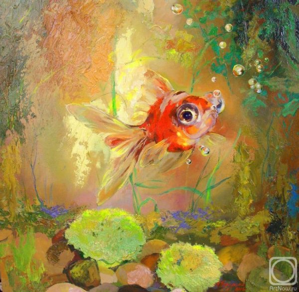 Аквариумная рыбка в живописи