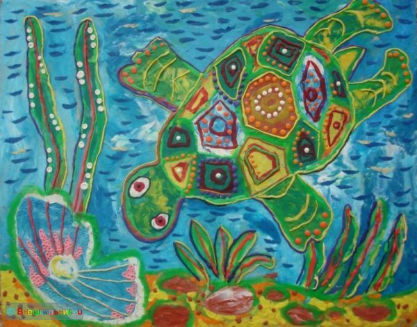 Пластилиновая живопись морской пейзаж