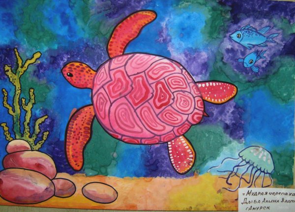 Пластилиновая живопись подводный мир