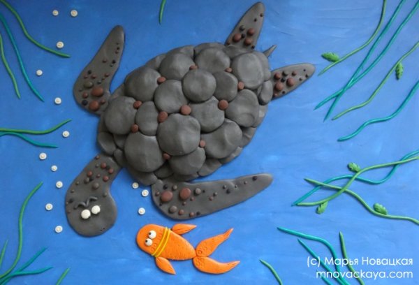 Черепаха живопись