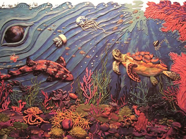 Черепашка гуашью