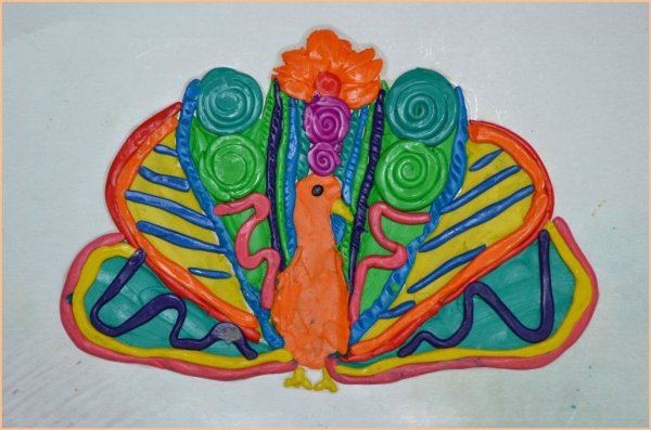 Золотая рыбка техника пластилинография