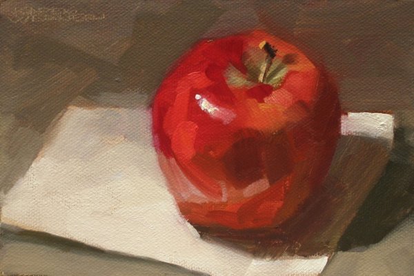 Яблоко акварелью Андрияка