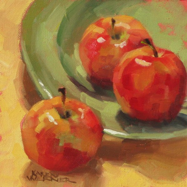 Яблоки картина маслом