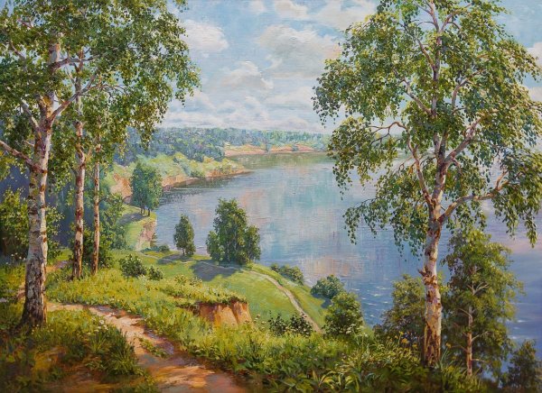 Пейзажи Игоря Прищепы Лесная река