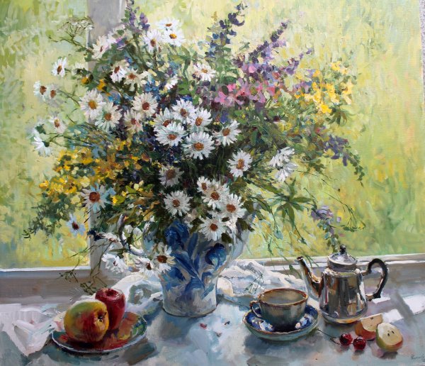 Полевые цветы живопись художник Светлана Родионова