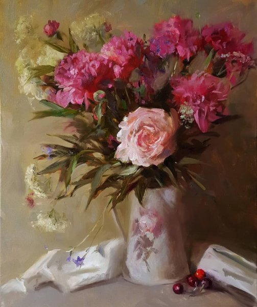 Пионы живопись Горячевой Светланы