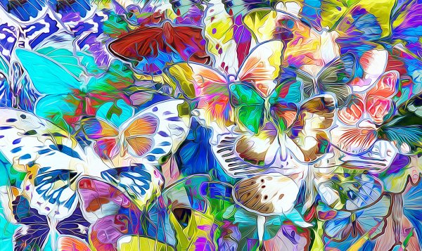 Абстракция из бабочек