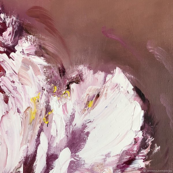 Картина пионы абстракция