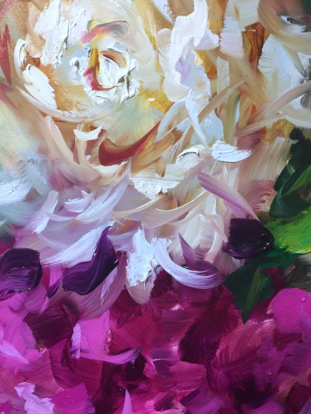 Абстрактная живопись пионы