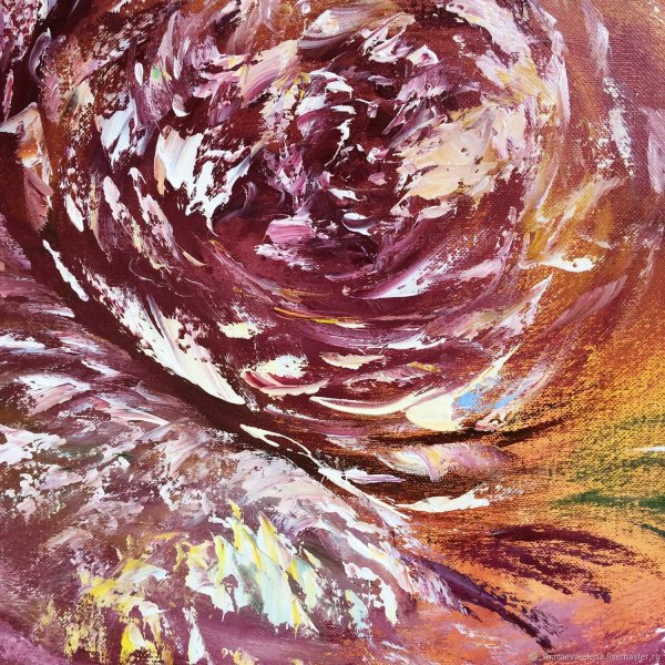 Живопись бордовые цветы