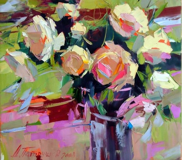 Анфиногенов натюрморт мастихином