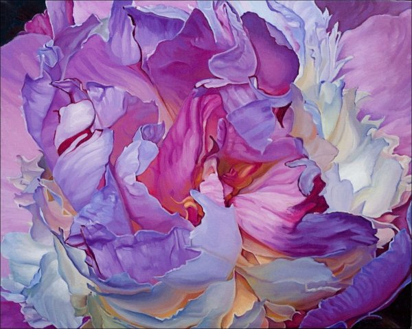 Пионы мазками