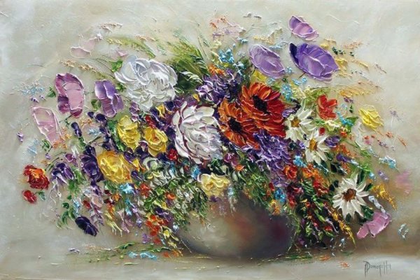 Joanna Domagalska, живопись мастихином