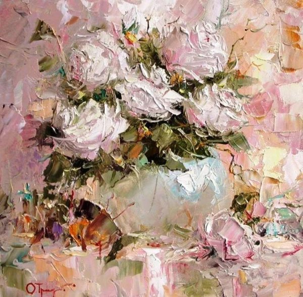 Художник Импрессионист Олег Трофимов цветы